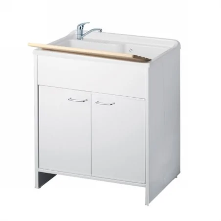 LAVATOIO CON MOBILE IN PVC E VASCA IN POLIPROPILENE