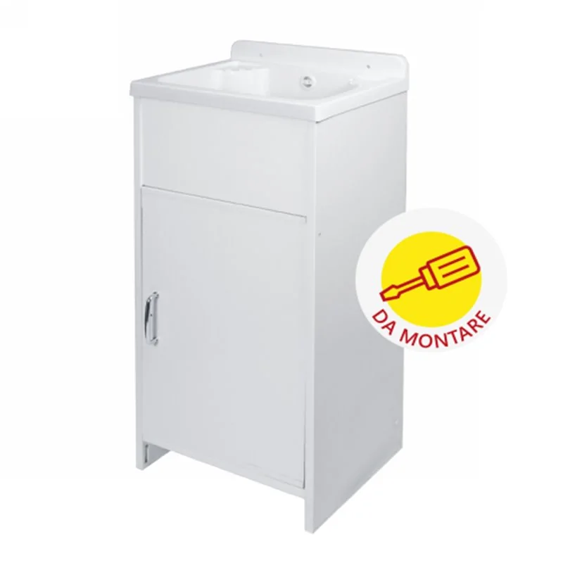 LAVATOIO SALVASPAZIO PROFONDITA' CM 35 IN KIT DI MONTAGGIO