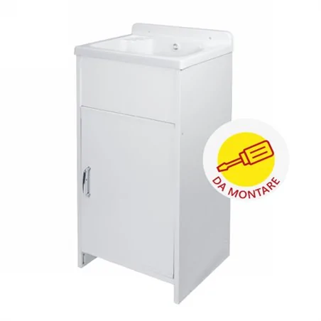 LAVATOIO SALVASPAZIO PROFONDITA' CM 35 IN KIT DI MONTAGGIO