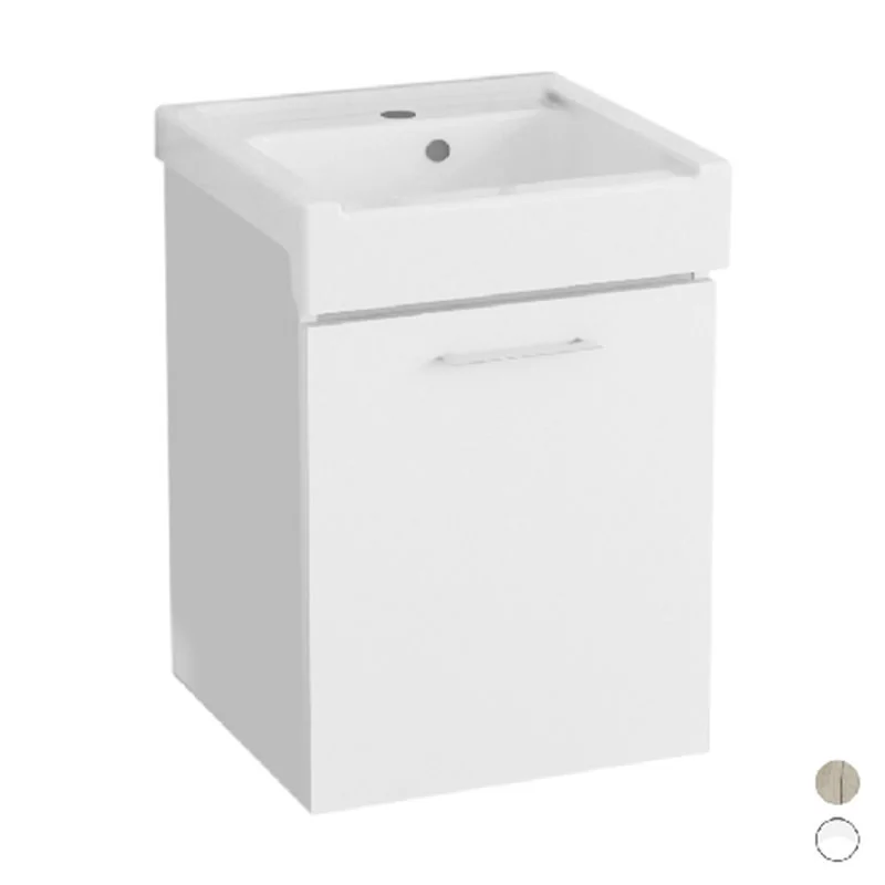 MOBILE LAVATOIO SOSPESO CON LAVABO IN CERAMICA 1 ANTA