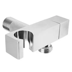 SUPPORTO DOCCIA DESIGN OTTONE CROMO CON ARRESTO