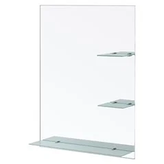 SPECCHIO RETTANGOLARE CON MENSOLE 60X80