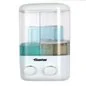 DISPENSER DI SAPONE LIQUIDO A PARETE DUE VANI