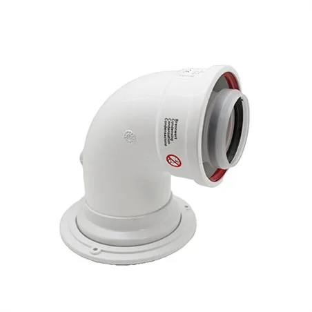 CURVA DI PARTENZA COASSIALE M/F DN 60/100 CP7