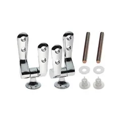 CERNIERE UNIVERSALI FISSE CROMATE FISSAGGIO CON VITI A FARFALLA