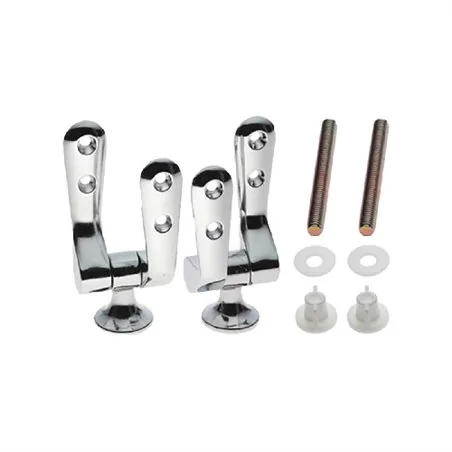 CERNIERE UNIVERSALI FISSE CROMATE FISSAGGIO CON VITI A FARFALLA