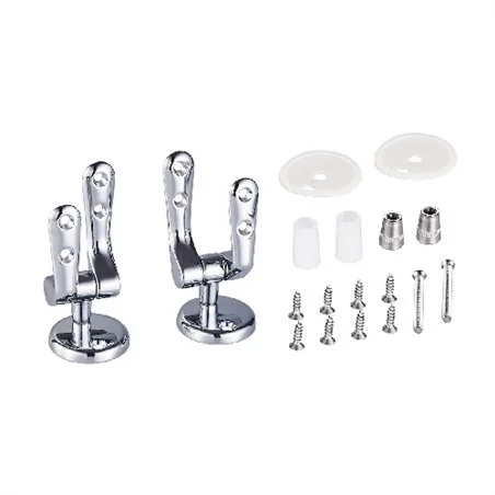 CERNIERE UNIVERSALI AD ESPANSIONE CROMATE PER SEDILI WC