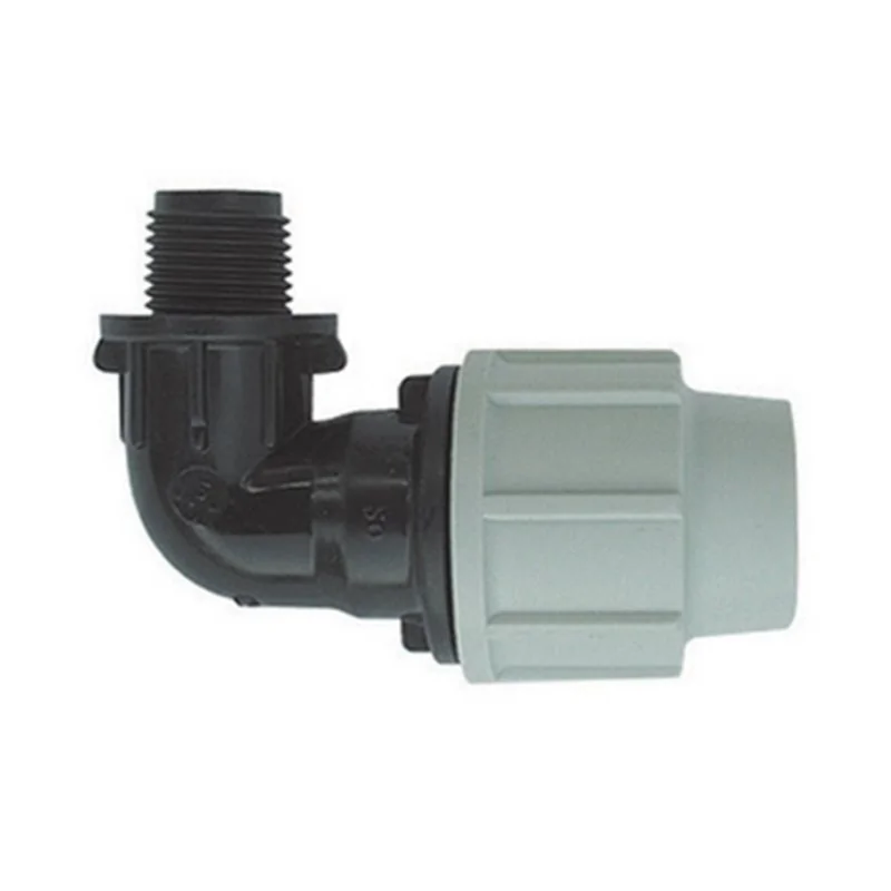 GOMITO FILETTATO MASCHIO PER TUBO POLIETILENE PLASSON