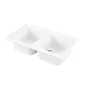 LAVELLO DA INCASSO IN CERAMICA 2 VASCHETTE GENIUS 86 X 50 GALASSIA