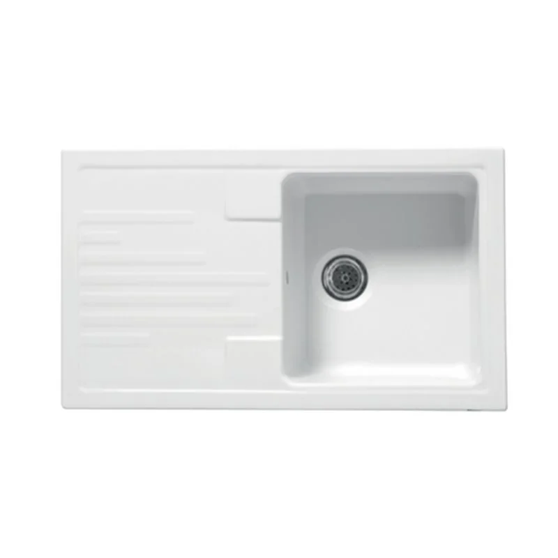 LAVELLO DA INCASSO IN CERAMICA MODELLO C282 CON 1 VASCHETTA 86 X 50 LINPHA