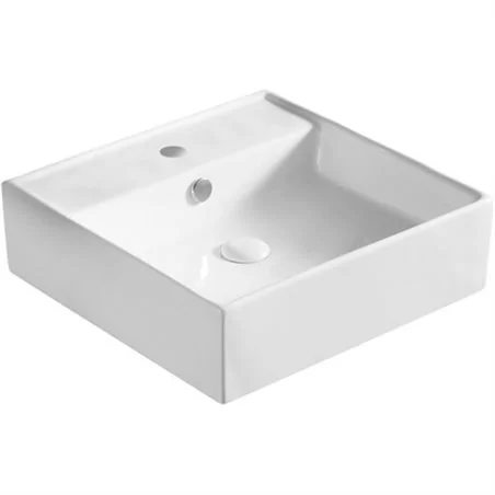 LAVABO DA APPOGGIO IN CERAMICA MODELLO LA40 CM 46.5 X 46.5 LINPHA
