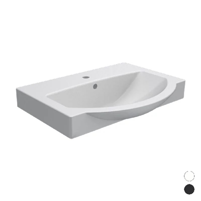 LAVABO A PARETE IN CERAMICA MODELLO LP95 CM 50 X 40 LINPHA
