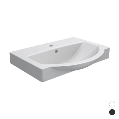 LAVABO A PARETE IN CERAMICA MODELLO LP95 CM 50 X 40 LINPHA