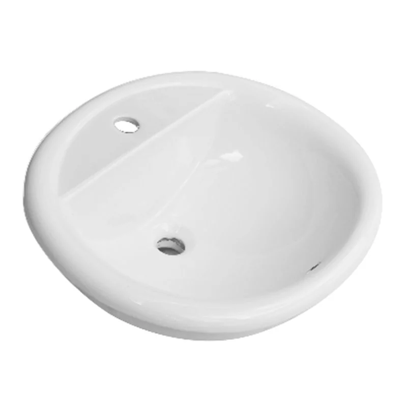 LAVABO SOPRAPIANOIN CERAMICA CON FORO RUBINETTO CM 57 X 49 LINPHA