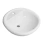 LAVABO SOPRAPIANOIN CERAMICA CON FORO RUBINETTO CM 57 X 49 LINPHA