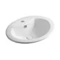 LAVABO SOPRAPIANO IN CERAMICA CON FORO RUBINETTO LS66 CM 56 X 46 LINPHA