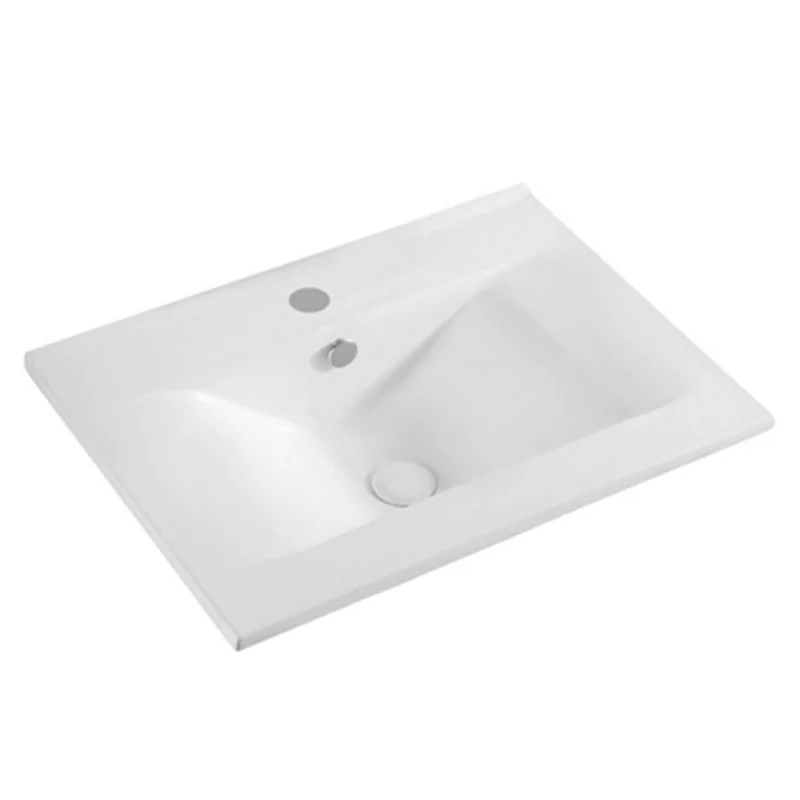 LAVABO SOPRAPIANO IN CERAMICA CON FORO RUBINETTO CM 62 X 46 LINPHA
