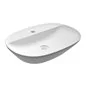 LAVABO IN PORCELLANA DA APPOGGIO OVALE ALLUNGATO (MONOFORO) VARIANT 60 X 42 CM RAK