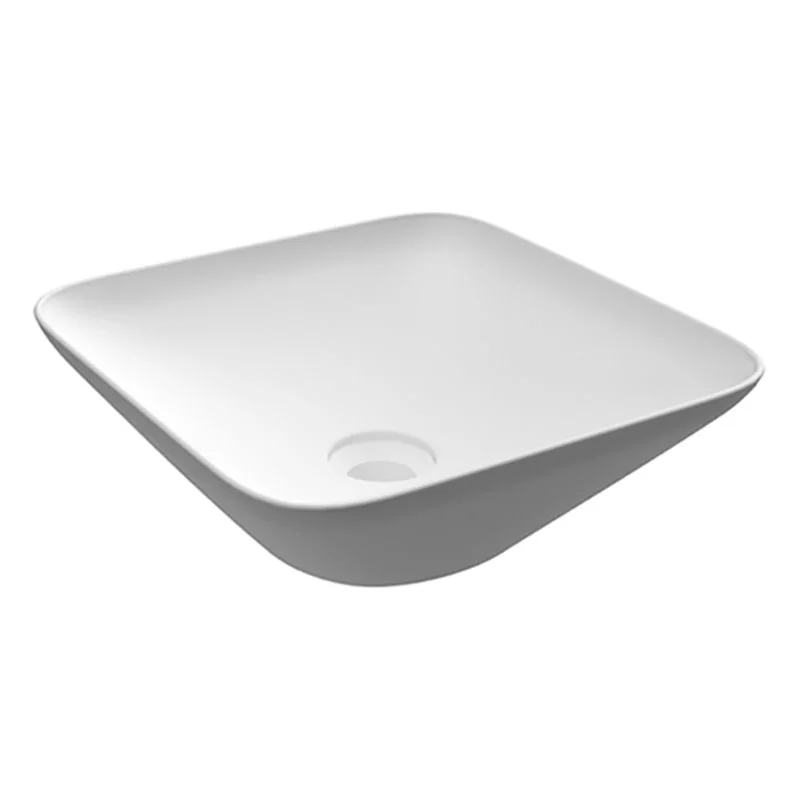 LAVABO IN PORCELLANA DA APPOGGIO QUADRATO (SENZA FORO) VARIANT 36 X 36 CM RAK
