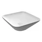 LAVABO IN PORCELLANA DA APPOGGIO QUADRATO (SENZA FORO) VARIANT 36 X 36 CM RAK