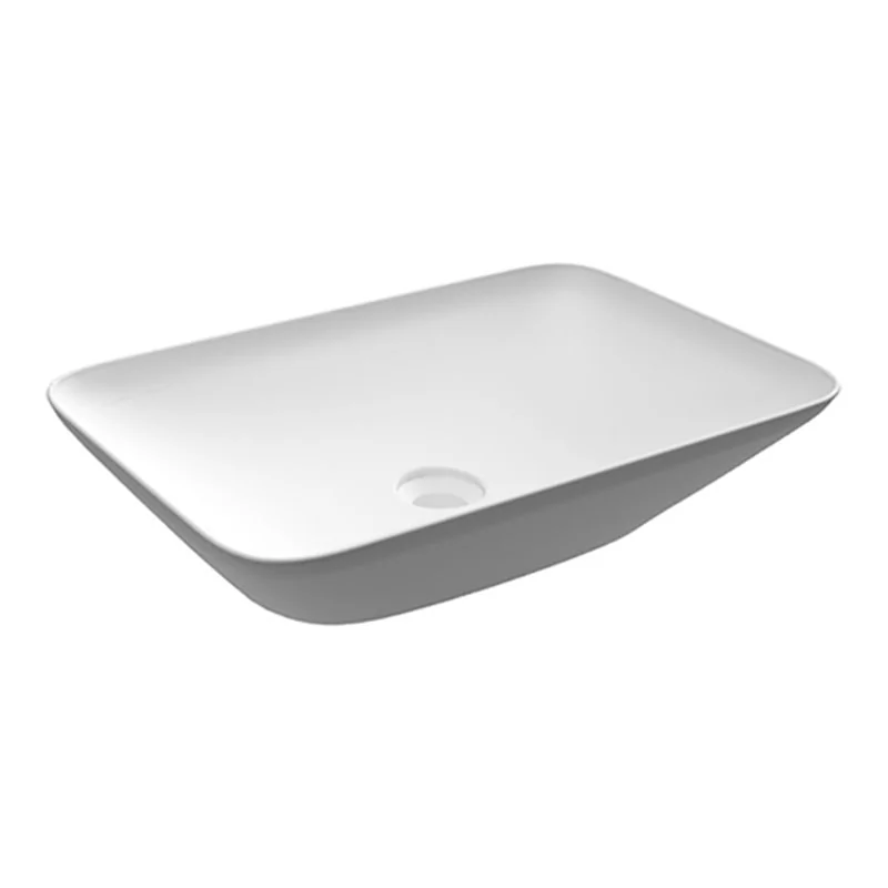LAVABO IN PORCELLANA DA APPOGGIO RETTANGOLARE (SENZA FORO) VARIANT 55 X 36 CM RAK