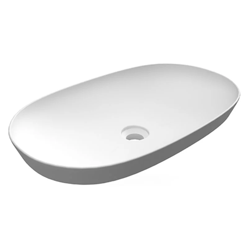 LAVABO IN PORCELLANA AD INCASSO OVALE ALLUNGATO SENZA FORO VARIANT 60 X 36 CM RAK