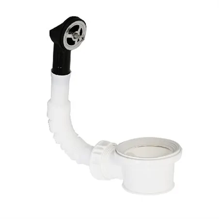 PILETTA PASSANTE CON TROPPO PIENO TONDO PER LAVABO INOX