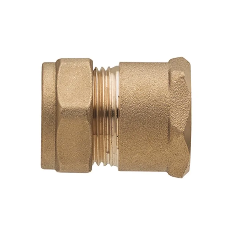 RACCORDO FEMMINA A COMPRESSIONE OGIVA OTTONE PER RAME RB