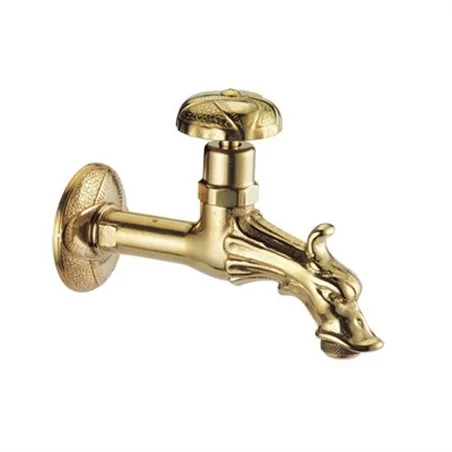 RUBINETTO ARTISTICO MODELLO BOA OTTONE GIALLO
