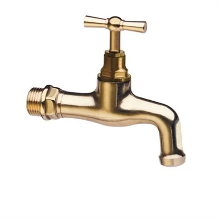 RUBINETTO CURVO IN OTTONE LUCIDATO