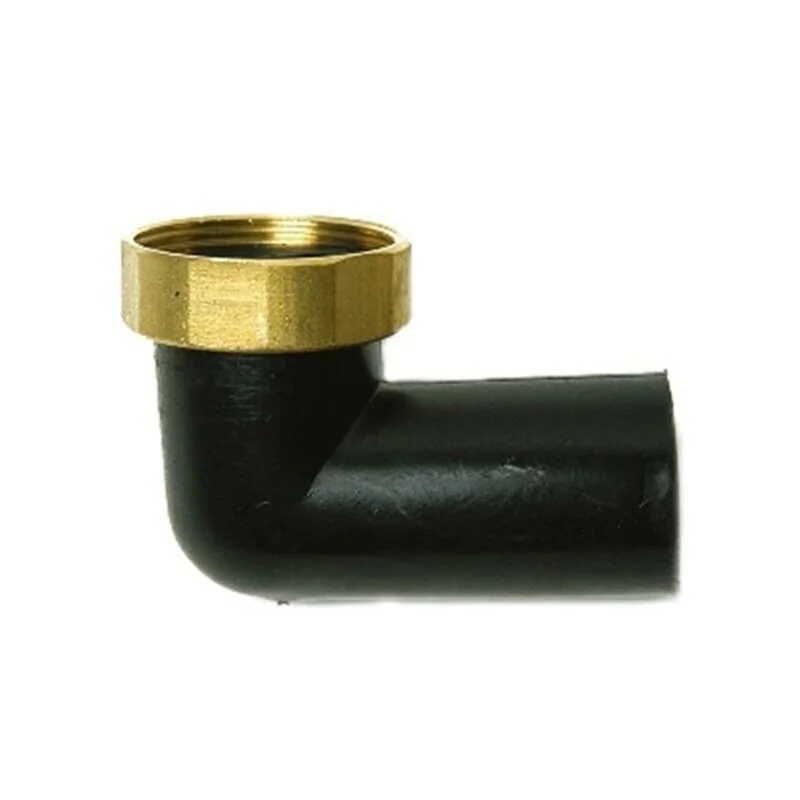 CODOLO CURVO BASSO CON DADO GIREVOLE IN OTTONE