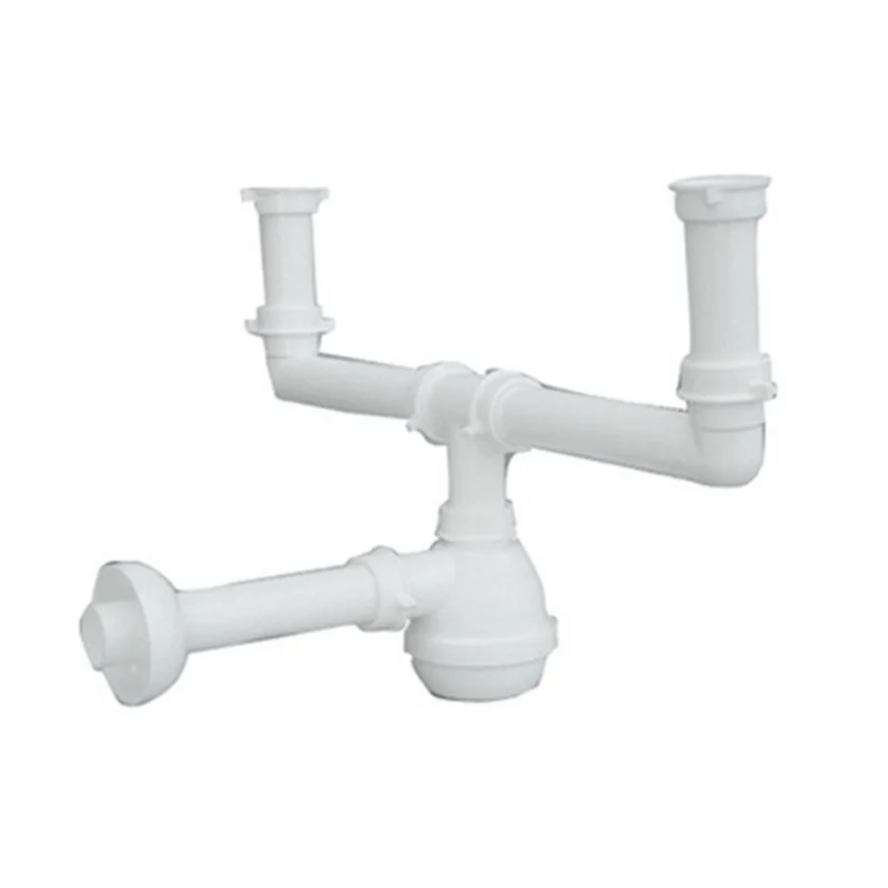 SIFONE TIPO "M" PER LAVELLI INOX A 2 VIE SENZA PILETTA LIRA