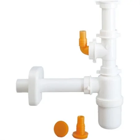 SIFONE A BOTTIGLIA PER LAVELLO CON ATTACCO LAVASTOVIGLIE 1 VIA