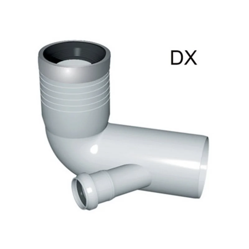 CURVA WC PROLUNGATA 1 ATTACCO CON GUARNIZIONE E TAPPO