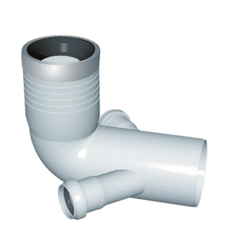 CURVA WC PROLUNGATA 2 ATTACCHI CON GUARNIZIONE E TAPPO