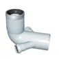 CURVA WC PROLUNGATA 2 ATTACCHI CON GUARNIZIONE E TAPPO