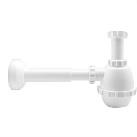 SIFONE PVC 1 VIA SENZA PILETTA PER PORCELLANA CON CANOTTO