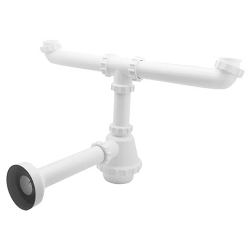 SIFONE PVC 2 VIE SENZA PILETTA PER INOX