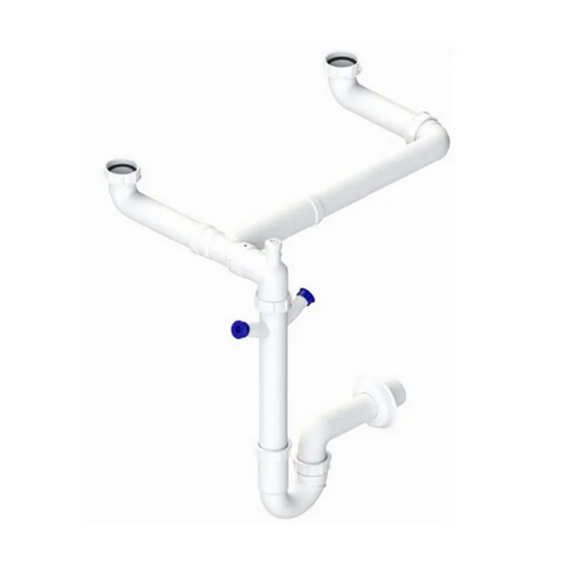 SIFONE AUTOPULENTE A 2 VIE E 2 ATTACCHI LAVASTOVIGLIE