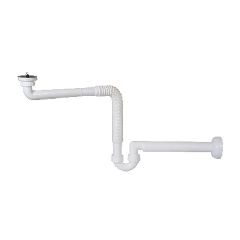 SIFONE IN PP CREA SPAZIO AD "S" PER LAVABO SENZA PILETTA