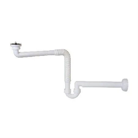 SIFONE IN PP CREA SPAZIO AD "S" PER LAVABO SENZA PILETTA