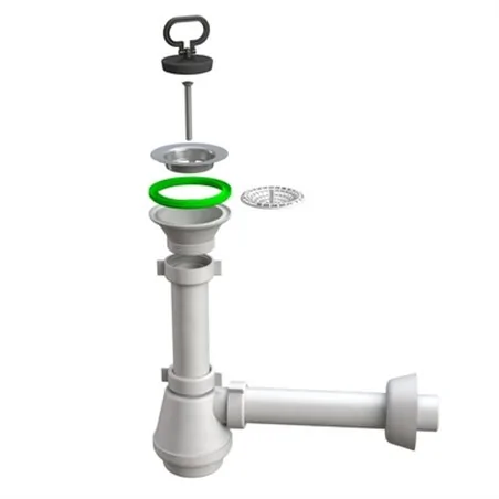 SIFONE LAVELLO A FIASCA "MAGNUM" A UNA VIA 1"1/2