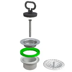 PILETTA TRADIZIONALE BASSA PER LAVELLO CUCINA "SIMPLEX"