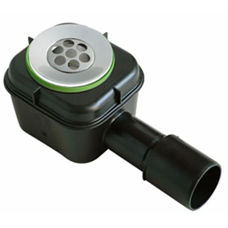 POZZETTO SIFONATO PVC MODELLO "SPLASH" NERO PER PIATTI DOCCIA