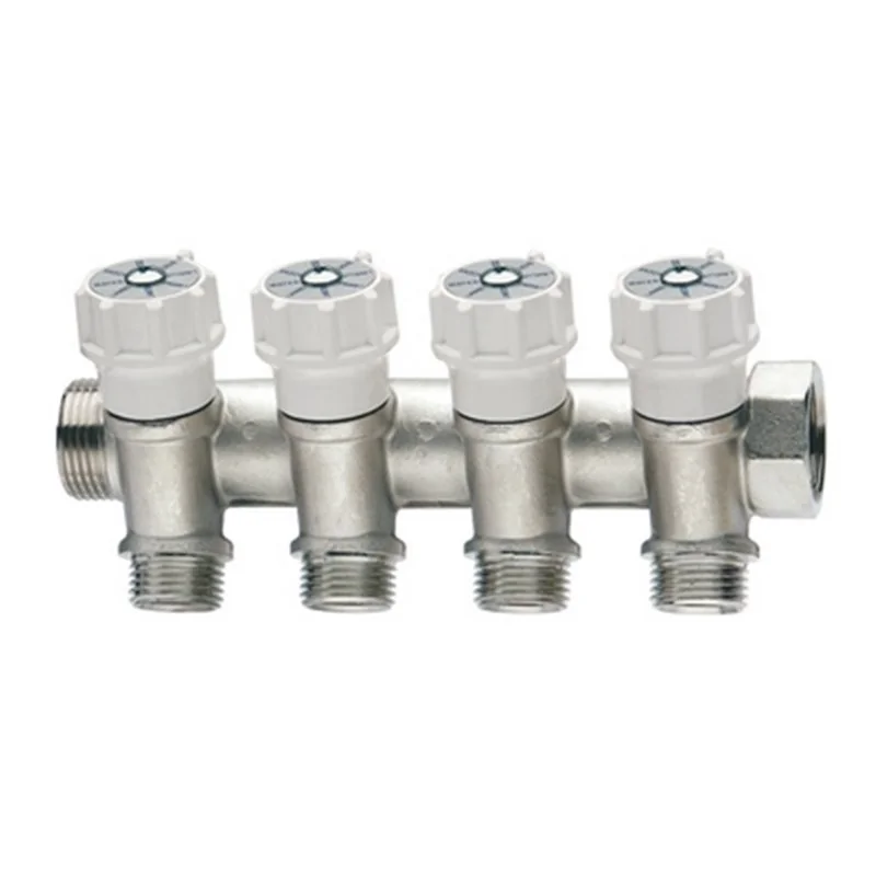 COLLETTORE LINEARE COMPONIBILE CON RUBINETTI NICHELATO ITAP