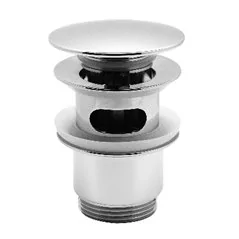 PILETTA LAVABO CLICK-CLACK TAPPO TONDO CON TROPPO PIENO LUX