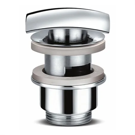 PILETTA LAVABO CLICK-CLACK TAPPO QUADRO CON TROPPO PIENO