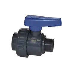 VALVOLA A SFERA MONOGHIERA IN PVC CON FILETTO FF SERIE 2F