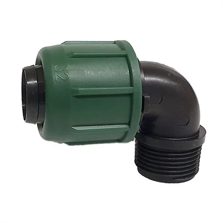 GOMITO FILETTATO MASCHIO PER TUBO IRRIGAZIONE