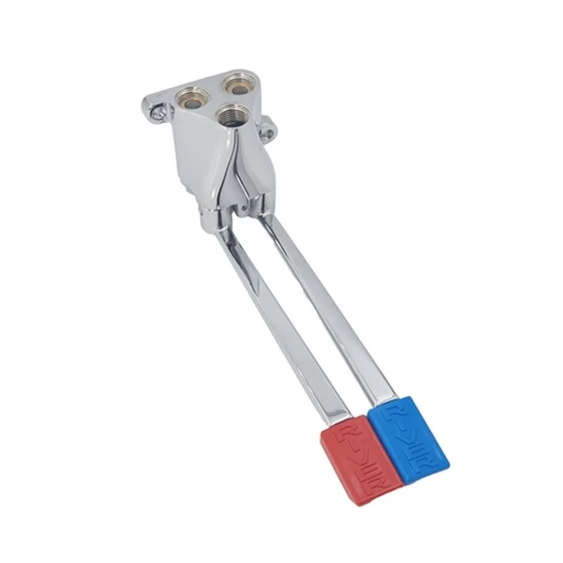 RUBINETTO A PEDALE ESTERNO 2 VIE FISSAGGIO A PARETE